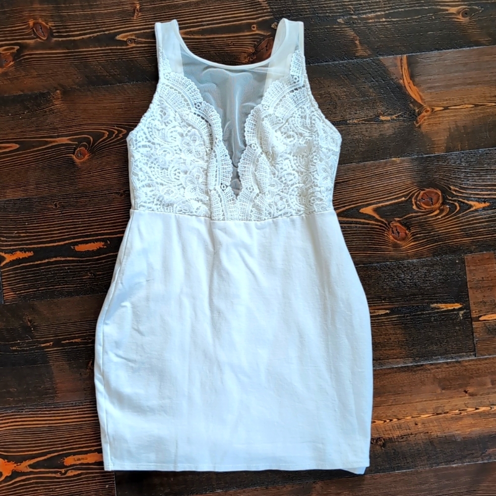 Lulu's White Sexy Bodycon Dress
